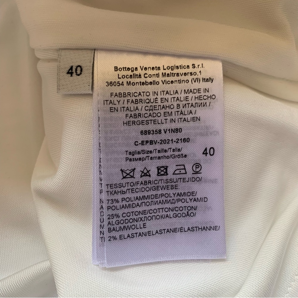 Bottega Veneta Jersey Matelasse Skirt White | Size 40 - Picture 11 of 12